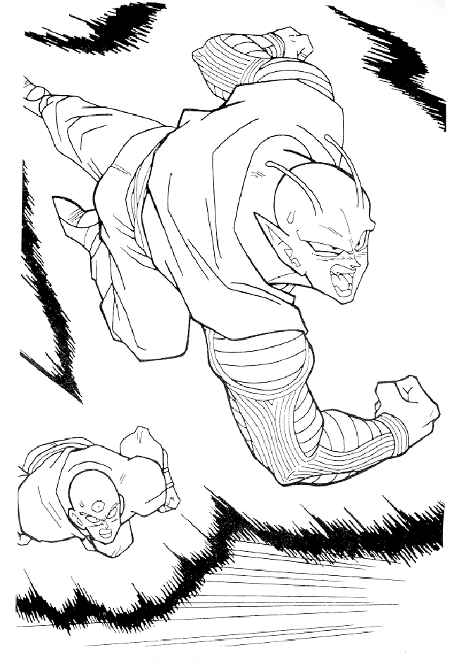 Plansa de colorat cu Dragon Ball Z 48 43